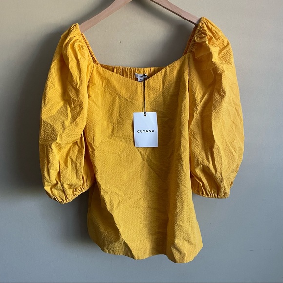 CUYANA seersucker balloon sleeve top - Picture 5 of 8